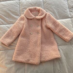 Janie and Jack Pink Cream Textured Coat